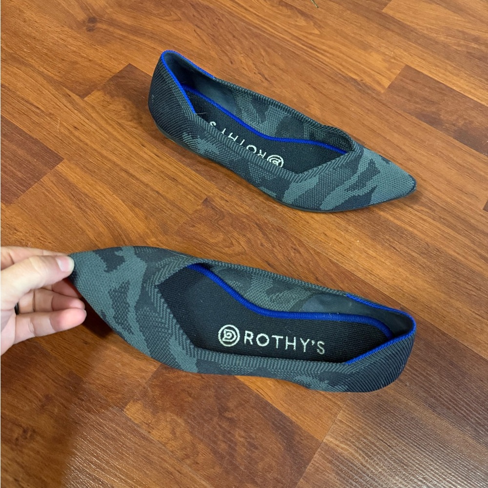 Rothy's Gray Camouflage Flats